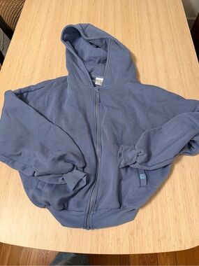 Blogilates Blue Zip-Up Hoodie with Hood